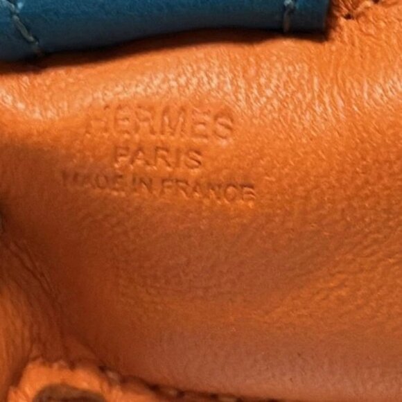 HERMES Rodeo Charm PM - Orange Light Blue Blue Green Agneau Milo None Bag Charm - Picture 3 of 4